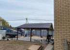 Навесы с кровлей из металлочерепицы — фото 2