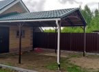 Навесы с кровлей из металлочерепицы — фото 4