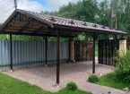 Навесы с кровлей из металлочерепицы — фото 1